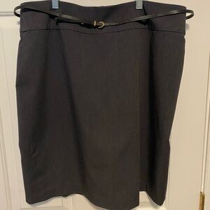 Liz Claiborne Charcoal Pencil Skirt with Belt